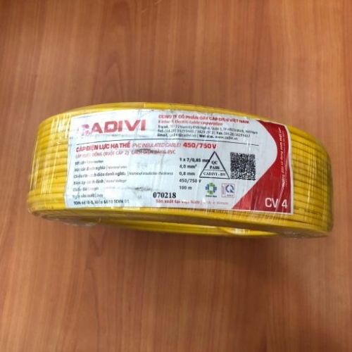 Cáp điện CV 4.0 - 0,6/1kV