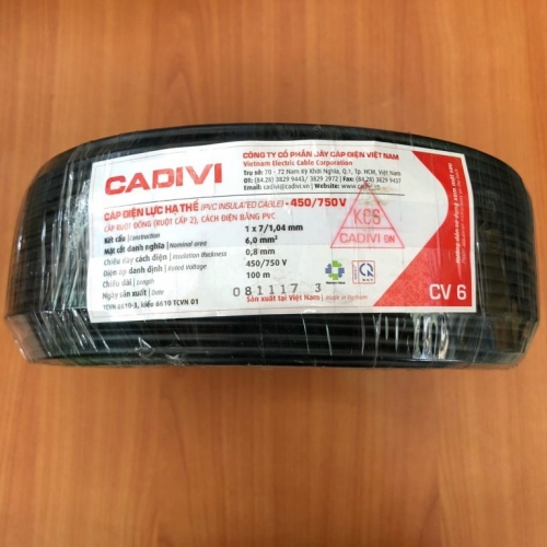 Cáp điện CV 6.0 - 0,6/1kV