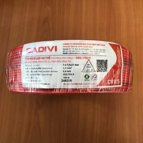 Cáp điện CV 2.5 - 0,6/1kV