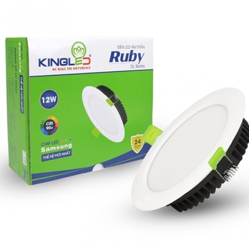 Đèn Âm Trần Ruby 12W Đơn Sắc DL-12SS-T140-T/V/TT