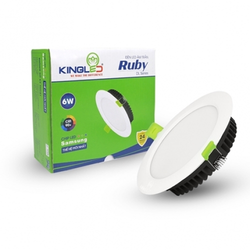 Đèn Âm Trần Ruby 06W Đơn Sắc DL-6SS-T100-T/V/TT