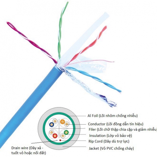 Dây cáp mạng NC5E-F100