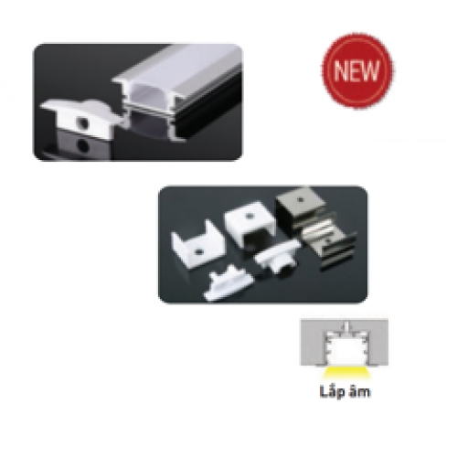Nẹp Nhôm Dùng Cho LED Dây Trong Nhà NANOCO NST-AB1515