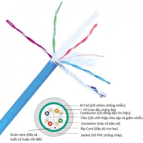  Dây cáp mạng NC6-F100 O
