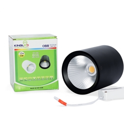 Đèn LED Ống Bơ chiếu rọi PERIDOT 20W Vỏ đen OBR-20SS-T/V/TT-D