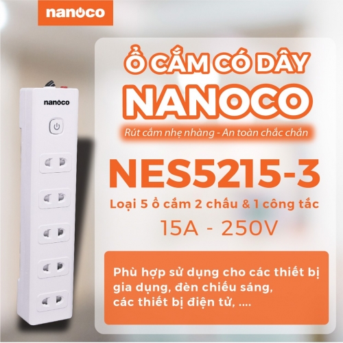 Ổ cắm có dây NES5215-3