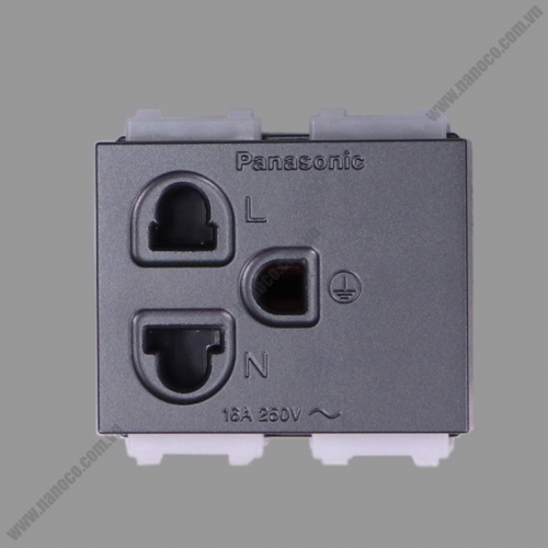 Ổ cắm đơn có màn che và dây nối đất 250VAC-16A WEV1181MYH