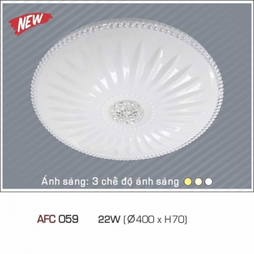 Đèn Ốp Trần Nhựa Cao Cấp AFC 059 LED 22W 3 chế độ