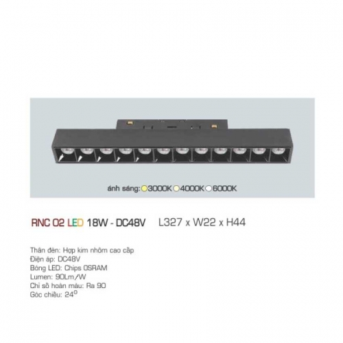 Đèn Ray LED Nam Châm RNC 02 18W – DC48V