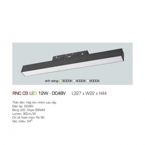 Đèn Ray LED Nam Châm RNC 03 12W – DC48V