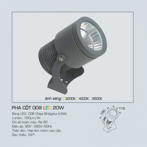 Led rọi cột Anfaco pha 009-20W