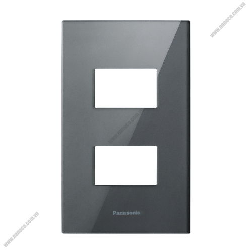 Mặt dùng cho 2 thiết bị ( Nhựa Acrylic ) màu xám ánh kim WEGH6802CYH-VN