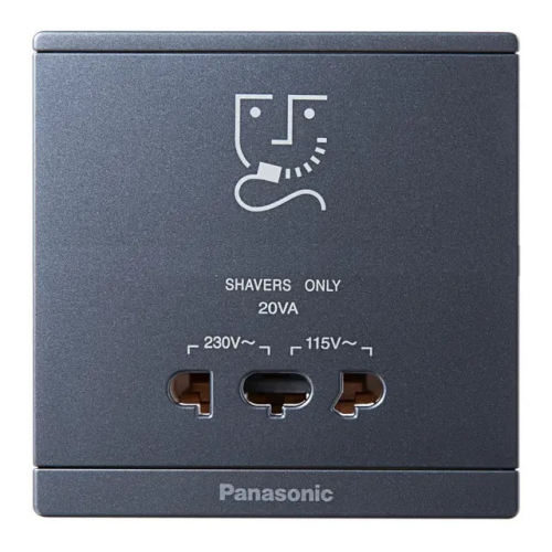 Ổ cắm dùng cho máy cạo râu, xám ánh kim WMF132MYH-VN