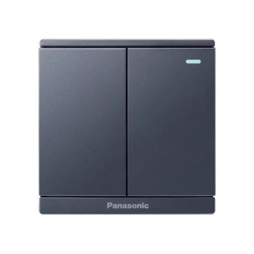 Bộ 2 công tắc B, xám ánh kim, có chỉ báo WMF513MYH-1VN