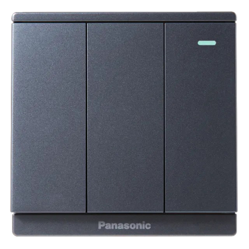 Bộ 3 công tắc C, xám ánh kim, có chỉ báo WMF516MYH-1VN