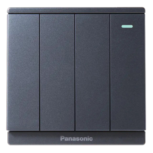 Bộ 4 công tắc C, xám ánh kim, có chỉ báo WMF518MYH-1VN