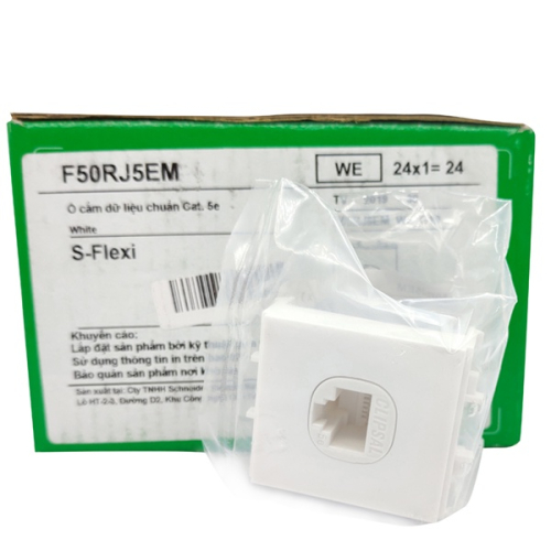 Ổ cắm mạng CAT5E, size M F50RJ5EM_WE_G19