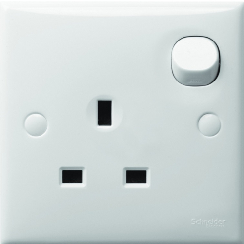 Ổ cắm đơn 3 chấu 13A có công tắc, kiểu Anh E15R_WE_G19