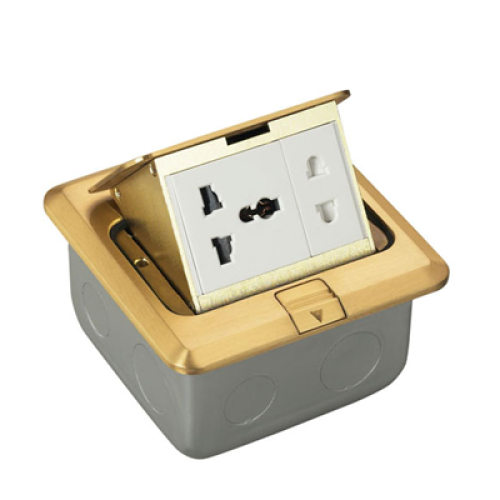 Ổ cắm âm sàn cho S-Flexi có đế âm, màu nhũ vàng E224F_BAS