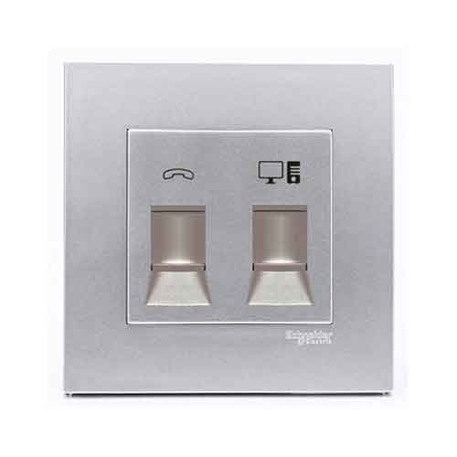 Bộ ổ cắm điện thoại và mạng CAT5E KB32TS_RJ5E_AS