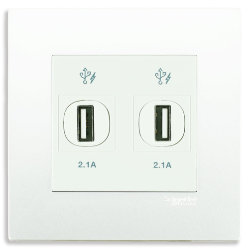 Bộ ổ cắm sạc USB đôi 2.1A KB32USB_WE_G19