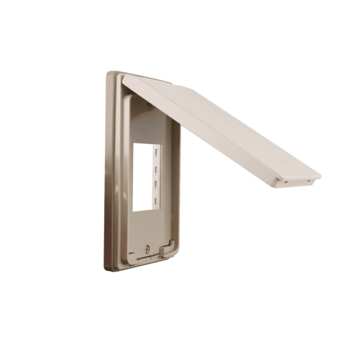 Mặt che mưa dùng cho ổ đơn 3 chấu/MCB 2P màu beige WEG79029K-VN