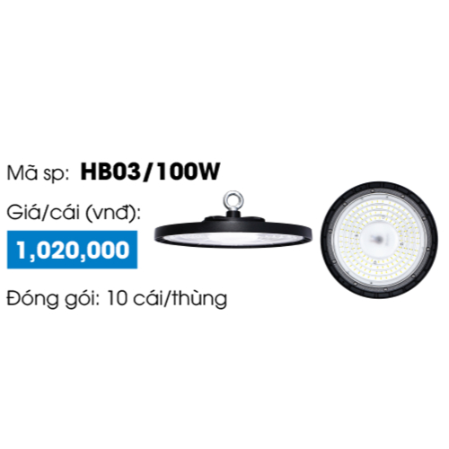 TPE- Đèn led Highbay 100W TPE/HB03/100W