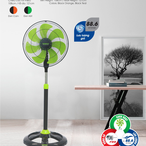 Quạt đứng thân sắt Senko DTS1607