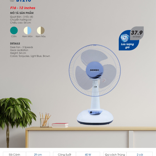 Quạt Bàn SenKo B1216