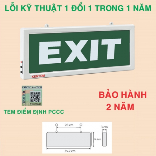 Đèn lối thoát EXIT hai mặt KENTOM KT-120