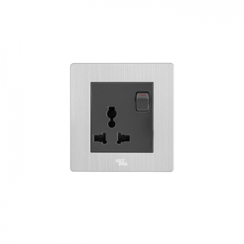 Ổ cắm đơn 3 chấu +công tắc nguồn Art Dna-A69-JAC