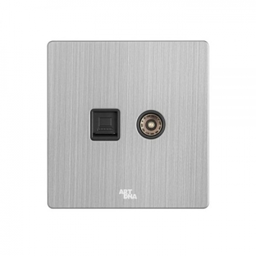 Bộ ổ cắm mạng +tivi Art Dna A69-E0203