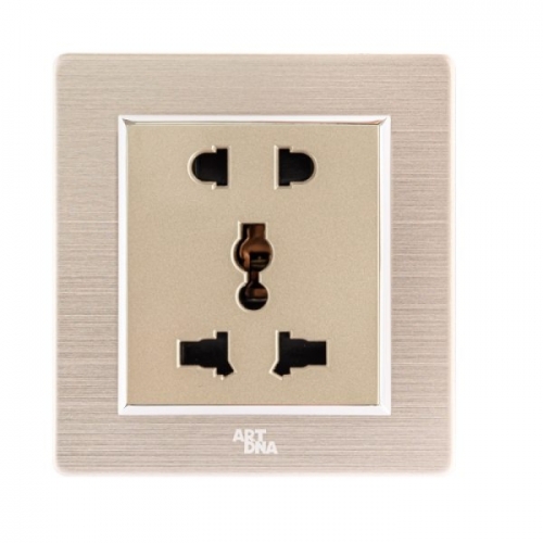 Bộ ổ cắm đa năng A78-C06 - Nhôm Vàng