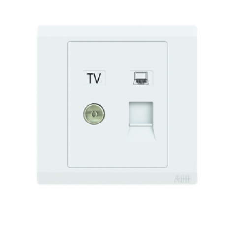 Bộ ổ cắm TV và mạng RJ45 CAT 5e BL325 dòng Inora