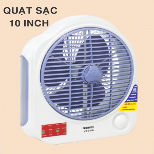Quạt sạc- đèn sạc đa chức năng KENTOM KT9400 ( 1binh)