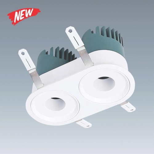 Đèn LED âm trần Anfaco AFC 781T/2-12Wx2 viền trắng