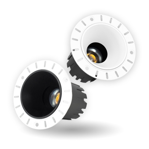 Đèn led âm trần chiếu rọi ZIRCON 12W, chip Samsung, choá đen/chóa trắng, không viền mặt DA-DLRS-12SS-T85-T/V/TT-KV