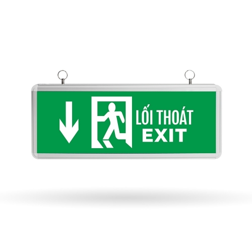 Đèn Exit, công suất 3W, chỉ hướng xuống, 02 mặt EX-3-2M-X