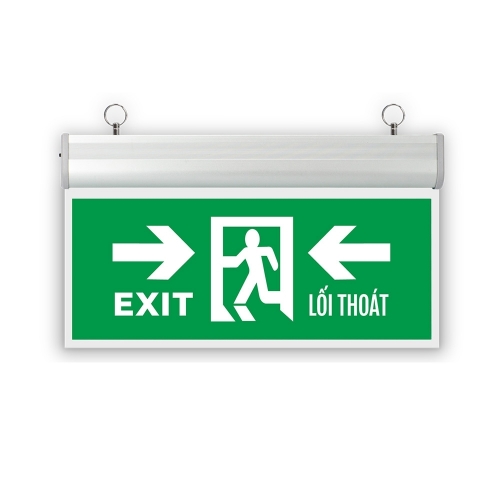 Đèn Exit Mika, công suất 3W, hướng vào trong, 02 mặt EXM-3-2M-VT